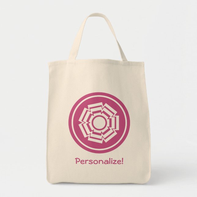 Bolsa Tote Saco do Groove Floral, Magenta (Frente)