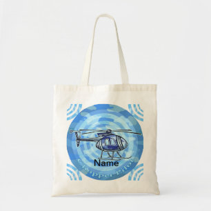 Bolsa Tote Saco do helicóptero azul-céu