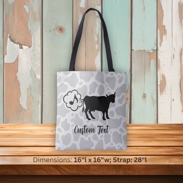 Bolsa Tote Saco do Ícone de Metano de Vaca (Criador carregado)