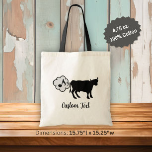 Bolsa Tote Saco do Ícone de Metano de Vaca