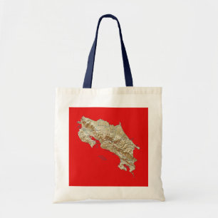 Bolsa Tote Saco do mapa de Costa Rica
