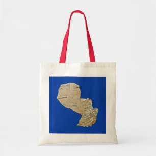 Bolsa Tote Saco do mapa de Paraguai