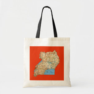 Bolsa Tote Saco do mapa de Uganda