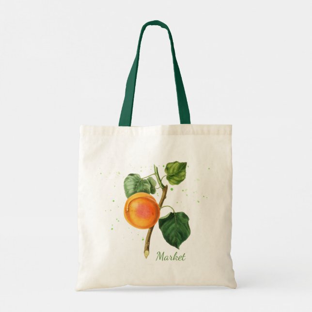 Bolsa Tote Saco do Mercado de Fruta Laranja (Verso)