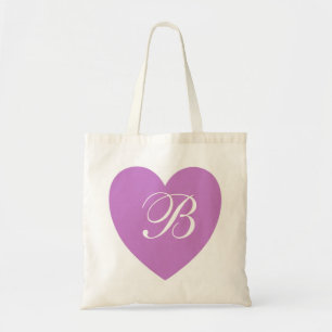 Bolsa Tote Saco do monograma de Purple Heart