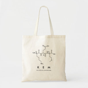 Bolsa Tote Saco do nome do peptídeo Kem