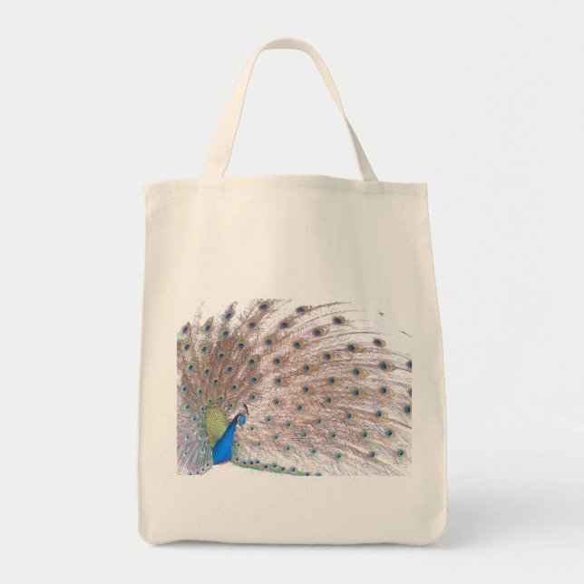 Bolsa Tote Saco do pássaro do pavão (Frente)