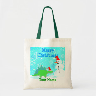 Bolsa Tote Saco do presente do Feliz Natal do boneco de neve