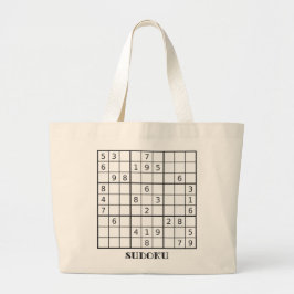 BOLSA TOTE SACO DO QUEBRA-CABEÇA DE SUDOKU