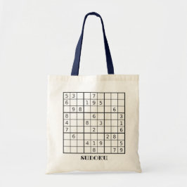 BOLSA TOTE SACO DO QUEBRA-CABEÇA DE SUDOKU