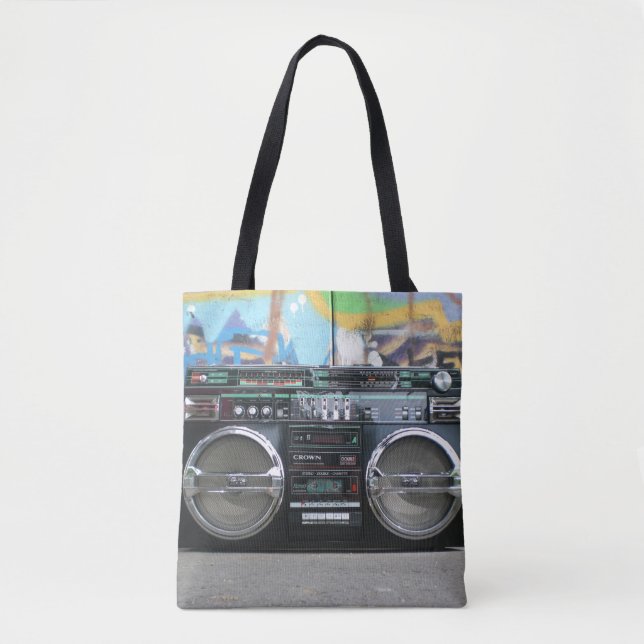 Bolsa Tote Saco do rádio da caixa de crescimento da velha (Frente)