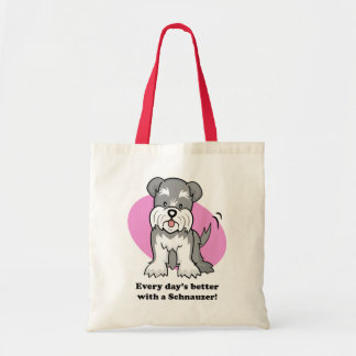 Bolsa Tote Saco do Schnauzer dos desenhos animados