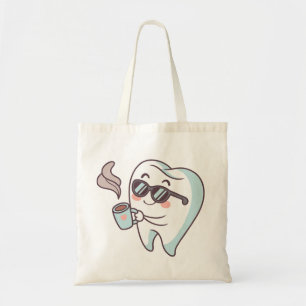Bolsa Tote Saco do Toque de Cartoon dos Dentes legal - Design