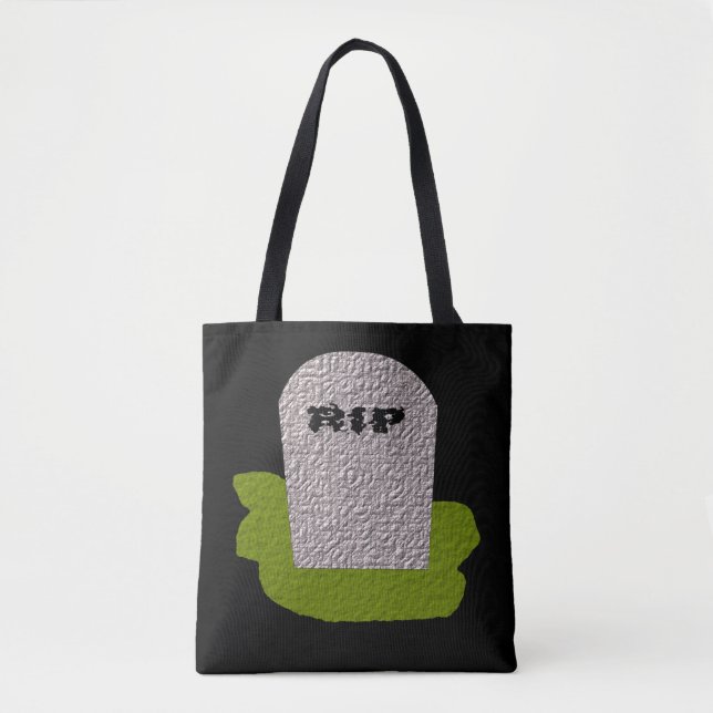 Bolsa Tote Saco do Toque de Tombstone RIP (Frente)
