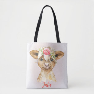 Bolsa Tote Saco do Toque de Vaca do Highland