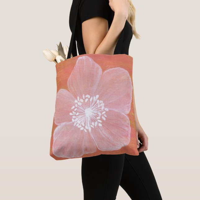 Bolsa Tote Saco do Toque do Gossamer Flower (Close Up)