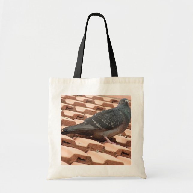 Bolsa Tote Saco do Toque Pombo-Telhado (Frente)