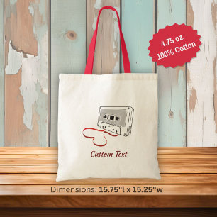 Bolsa Tote Saco do tote de cassete de áudio