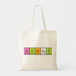 Bolsa Tote Saco do tote do nome da mesa periódica Sydney