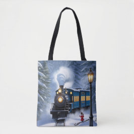 Bolsa Tote Saco do trem Polar Express | Acessórios festivos