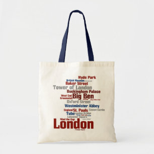 Bolsa Tote saco do wordle de Londres