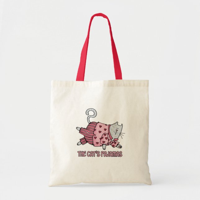 Bolsa Tote saco dos pijamas dos gatos (Frente)