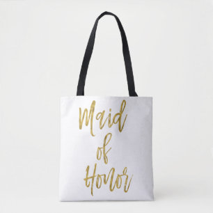 Bolsa Tote Saco Dourado do casamento da madrinha de casamento