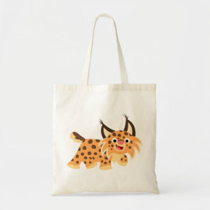 Bolsa Tote Saco faceto bonito do lince dos desenhos animados