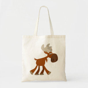 Bolsa Tote Saco feliz bonito dos alces dos desenhos animados