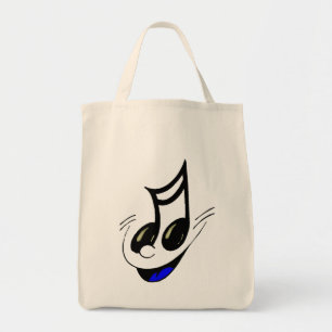 Bolsa Tote Saco feliz da chave da música