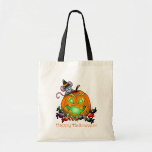 Bolsa Tote Saco feliz do Dia das Bruxas