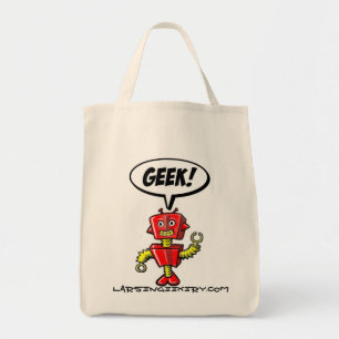 Bolsa Tote Saco feliz do geek do robô
