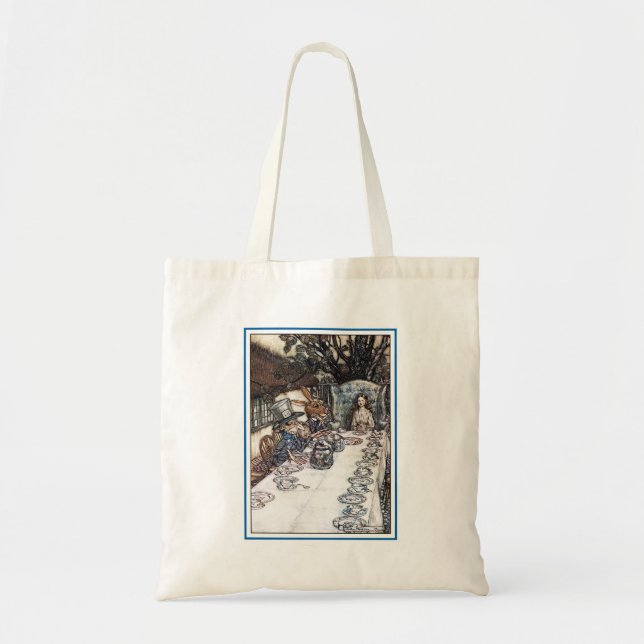 Bolsa Tote Saco: Festa de Chá de Chapéu Louco - Rackham (Frente)
