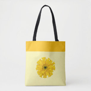 Bolsa Tote Saco Floral Amarelo