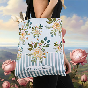 Bolsa Tote Saco Floral Bridal Retroromântica