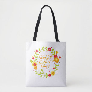 Bolsa Tote Saco Floral de Banheira Floral de Dia de as mães S