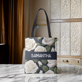 Bolsa Tote Saco Floral Personalizado para a Mãe, Presente de