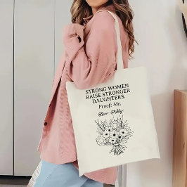 Bolsa Tote Saco Floral Personalizado para a Mãe, Presente par