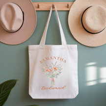 Saco Floral Personalizado para Damas de Honra e Co