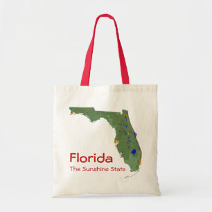 Bolsa Tote Saco Floridian do mapa