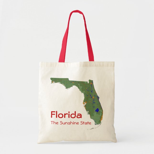 Bolsa Tote Saco Floridian do mapa (Frente)
