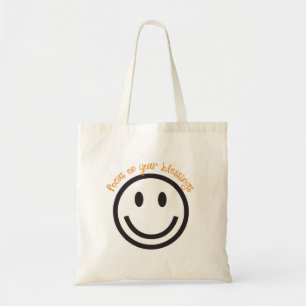 Bolsa Tote Saco-Foco positivo da mensagem em suas bênçãos!