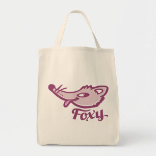 Bolsa Tote Saco Foxy do gráfico do rosa da raposa