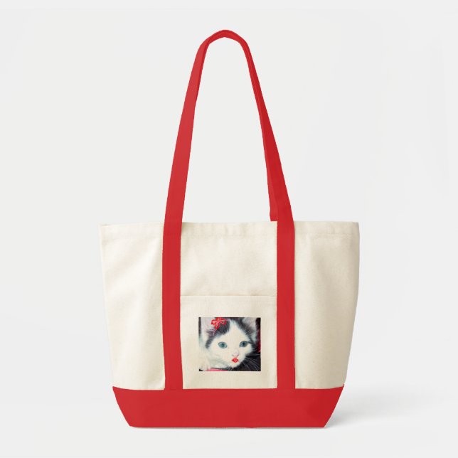 Bolsa Tote Saco Glam do gatinho (Frente)