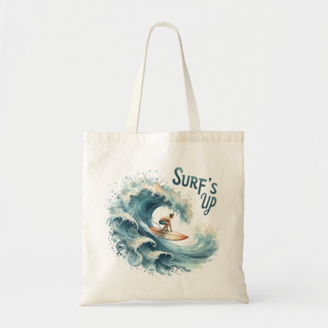 Bolsa Tote Saco Gráfico de Navegação "Surf" (Frente)