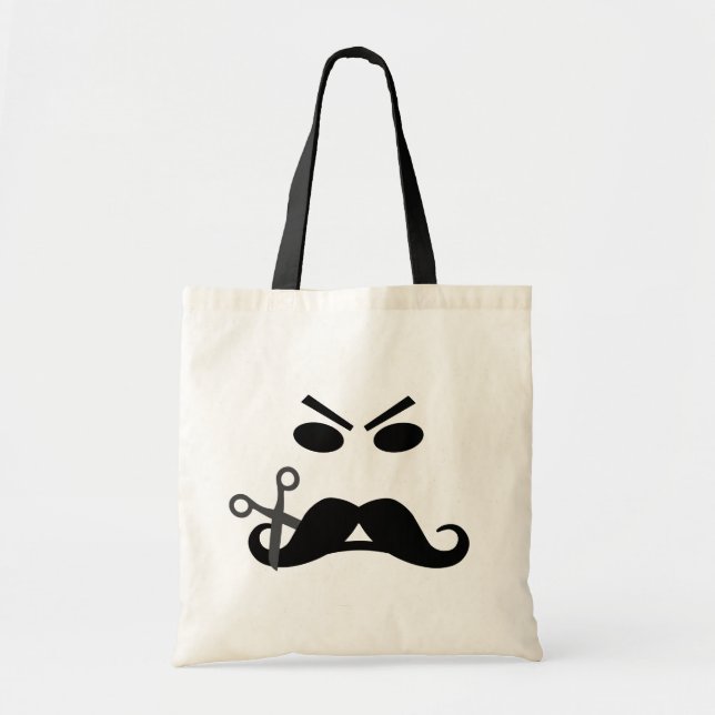 Bolsa Tote Saco irritado do bigode - escolha o estilo & a cor (Frente)