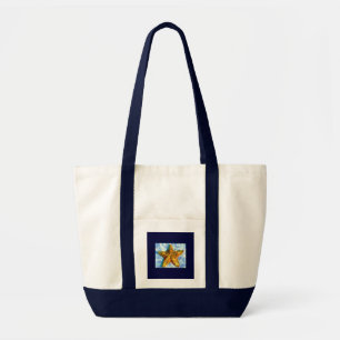 Bolsa Tote Saco listrado da estrela do mar