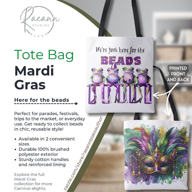 Bolsa Tote Saco Mardi Gras (Criador carregado)