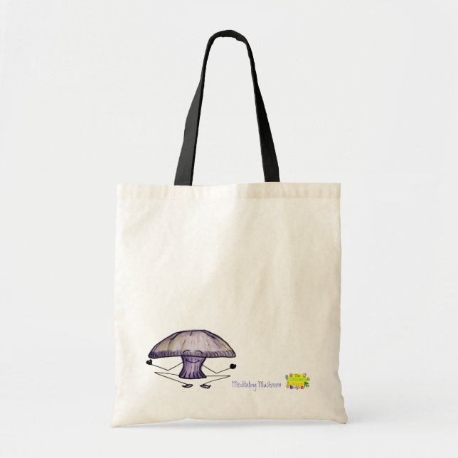 Bolsa Tote Saco Meditating do cogumelo (Frente)