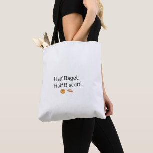 Bolsa Tote Saco metade Bagel metade Biscotti